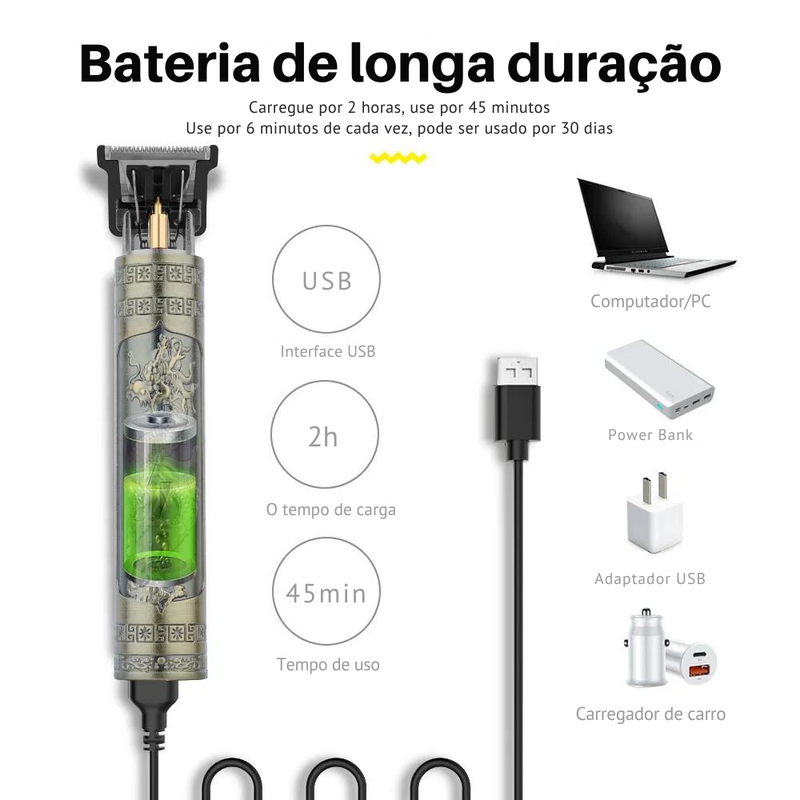 Máquina de Cortar Cabelo Multiuso T9